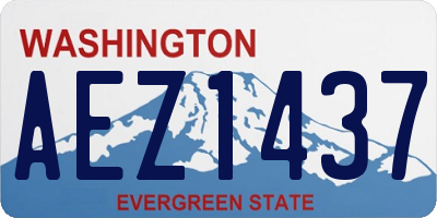 WA license plate AEZ1437