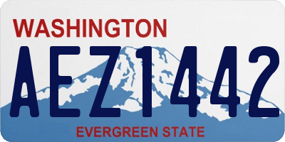 WA license plate AEZ1442