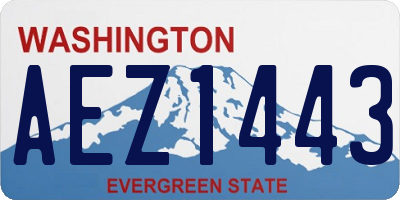 WA license plate AEZ1443
