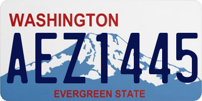 WA license plate AEZ1445