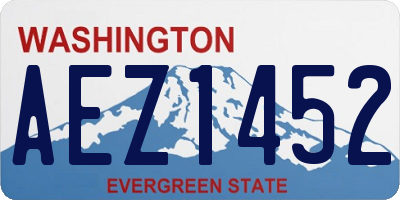 WA license plate AEZ1452