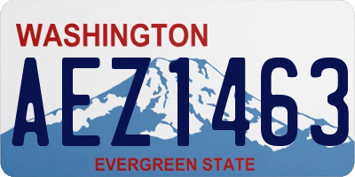 WA license plate AEZ1463