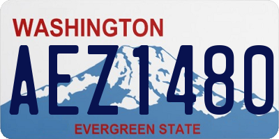 WA license plate AEZ1480