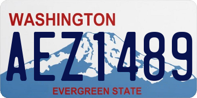 WA license plate AEZ1489