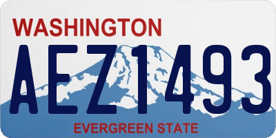 WA license plate AEZ1493