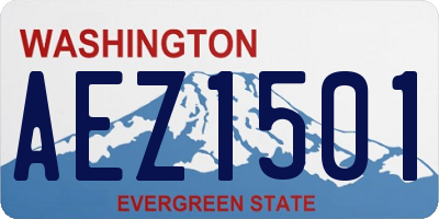 WA license plate AEZ1501