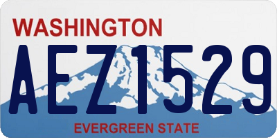 WA license plate AEZ1529