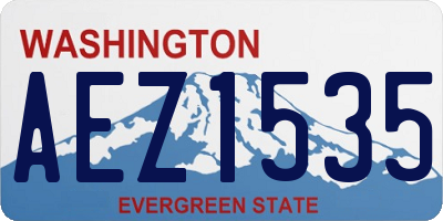 WA license plate AEZ1535