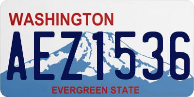 WA license plate AEZ1536