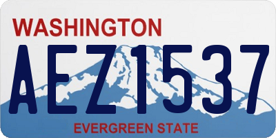 WA license plate AEZ1537