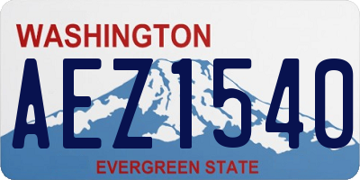 WA license plate AEZ1540