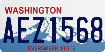 WA license plate AEZ1568