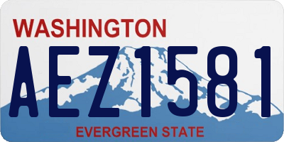 WA license plate AEZ1581