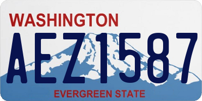 WA license plate AEZ1587