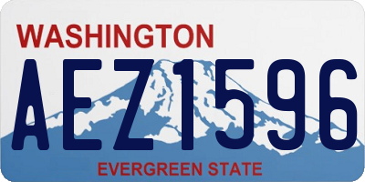 WA license plate AEZ1596
