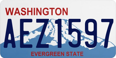 WA license plate AEZ1597