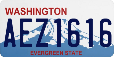 WA license plate AEZ1616
