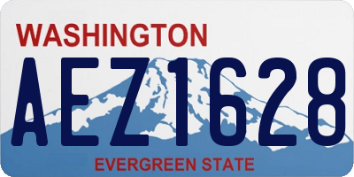 WA license plate AEZ1628
