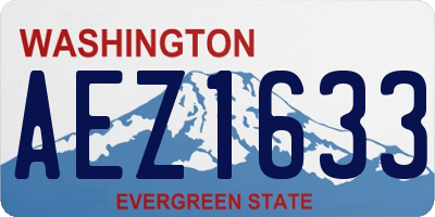 WA license plate AEZ1633