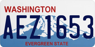 WA license plate AEZ1653