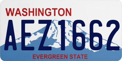 WA license plate AEZ1662