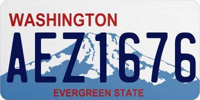 WA license plate AEZ1676