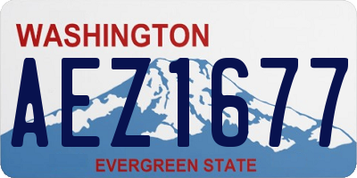 WA license plate AEZ1677