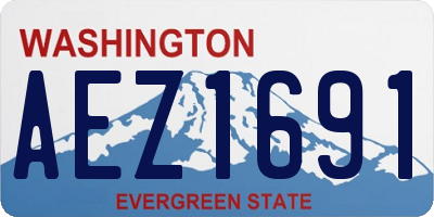WA license plate AEZ1691