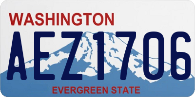 WA license plate AEZ1706