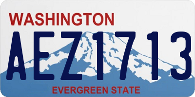 WA license plate AEZ1713
