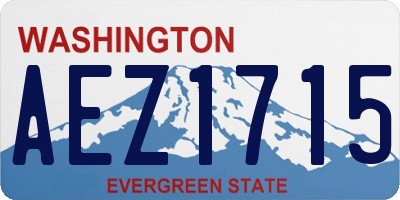 WA license plate AEZ1715