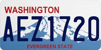 WA license plate AEZ1720
