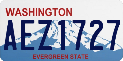 WA license plate AEZ1727