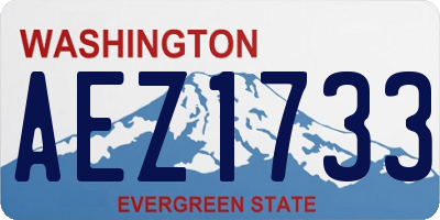 WA license plate AEZ1733