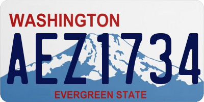 WA license plate AEZ1734