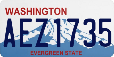 WA license plate AEZ1735