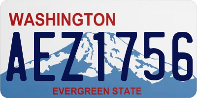 WA license plate AEZ1756