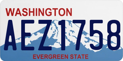 WA license plate AEZ1758