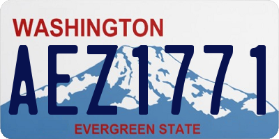 WA license plate AEZ1771