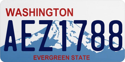 WA license plate AEZ1788