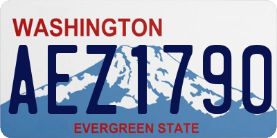WA license plate AEZ1790