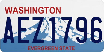 WA license plate AEZ1796