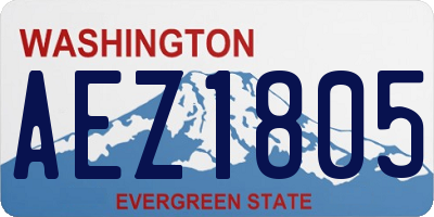 WA license plate AEZ1805