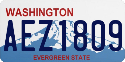WA license plate AEZ1809