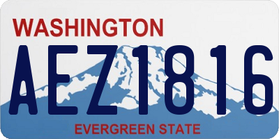 WA license plate AEZ1816