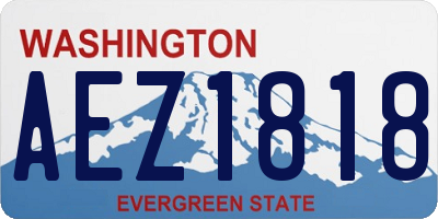 WA license plate AEZ1818