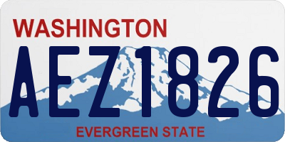 WA license plate AEZ1826
