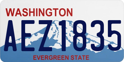 WA license plate AEZ1835