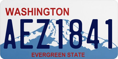WA license plate AEZ1841