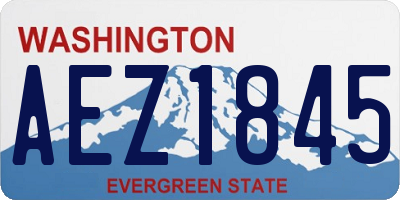 WA license plate AEZ1845